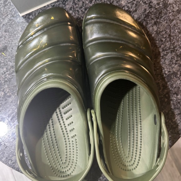 Crocs Men's Baya Clog Olive Green‎ Puffer Comfort Slip On Casual Shoes Size 11 - Picture 8 of 8